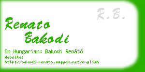 renato bakodi business card
